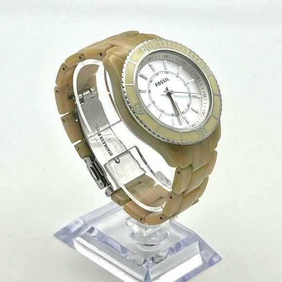 Fossil Stella Natural Bone Resin Ladies Watch Working - Picture 2 of 10